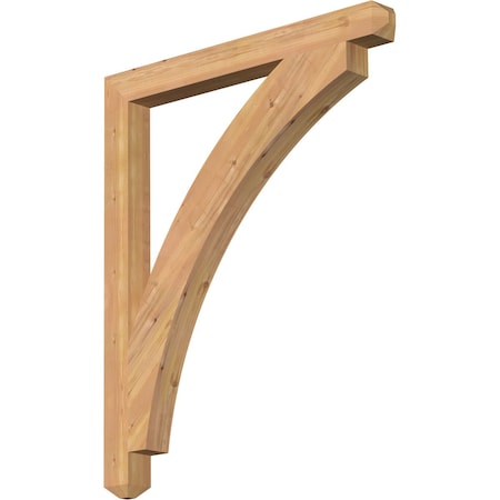 Ekena Millwork Thorton Craftsman Smooth Bracket, Western Red Cedar, 3 1/2"W x 38"D x 46"H BKT04X38X46THR04SWR